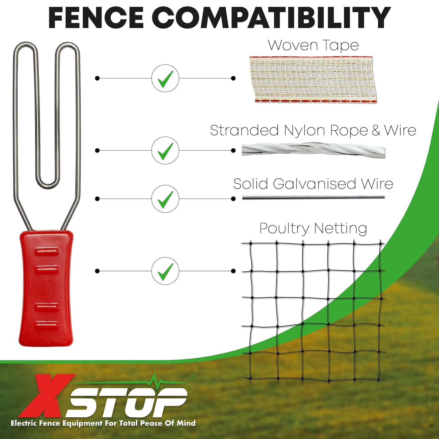 X-Stop BA80 12v Battery Powered Electric Fence Energiser Fencer for Horses 0.6J - 10Km