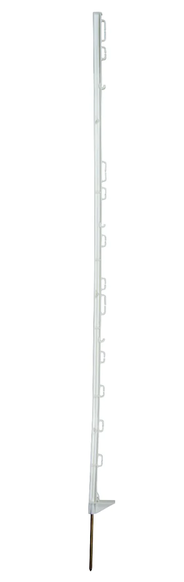 120cm White Plastic Electric Fence Post | X-Stop