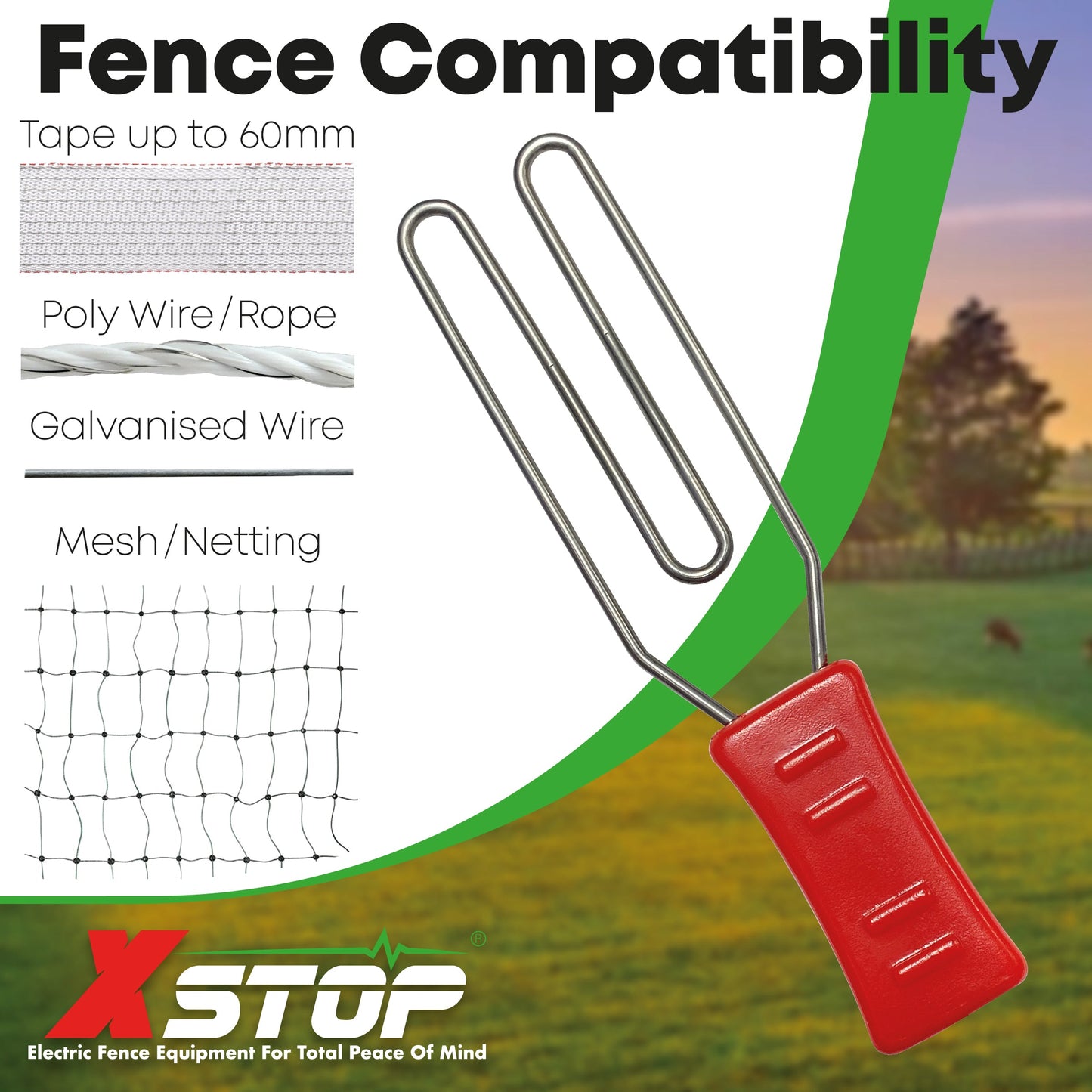 BA100 12v Battery Powered Electric Fence Energiser 1.0J - 20Km | X-Stop